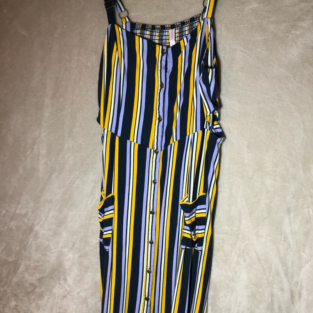 Strappy button midi dress